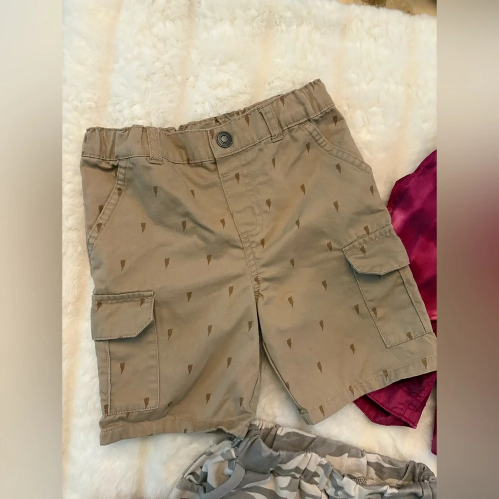 4T bundle of boys summer shorts and swim Cargo, Tie-Dye, and Camo Set